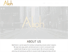 Tablet Screenshot of aliph.com